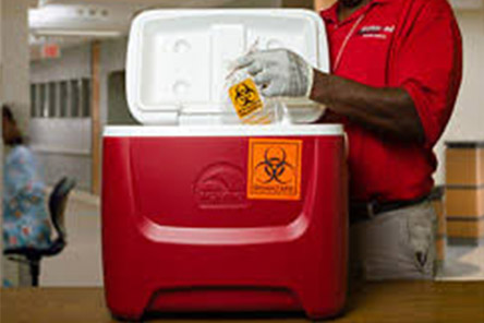 Medical specimen delivery van